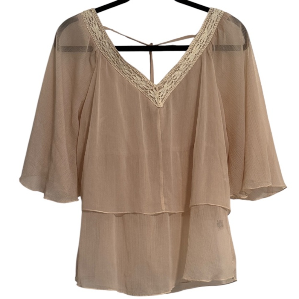 🖤 Bar III Double Layered Sheer Blouse 🖤